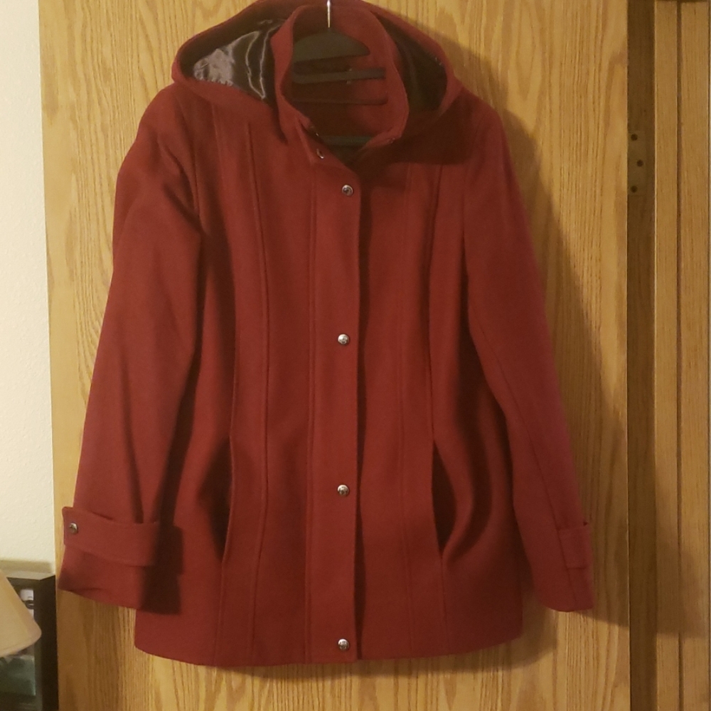 Beautiful Red Pea Coat